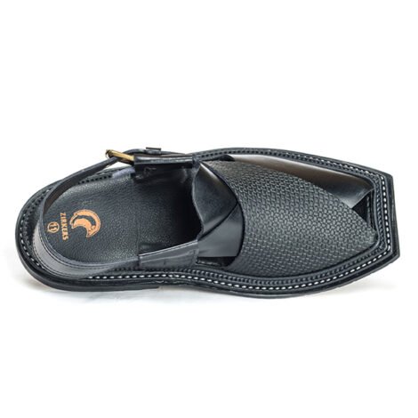 Modern Charsadda Chappal Mesh Black - Image 3