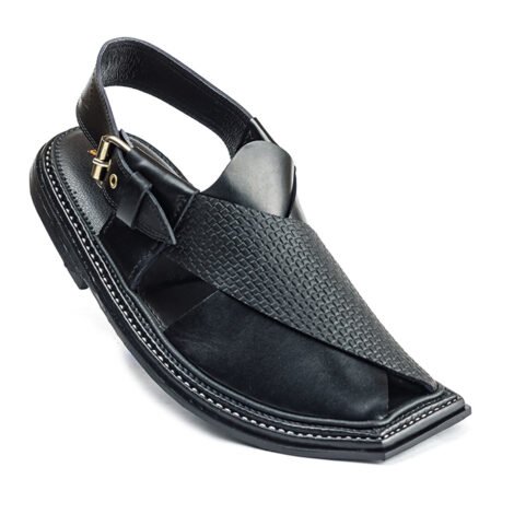 Modern Charsadda Chappal Mesh Black - Image 5