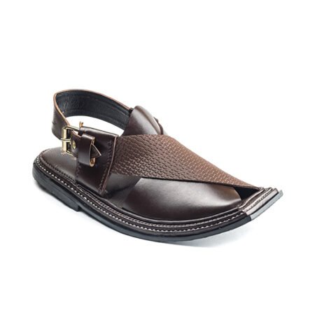 Modern Charsadda Chappal Mesh Dark Brown