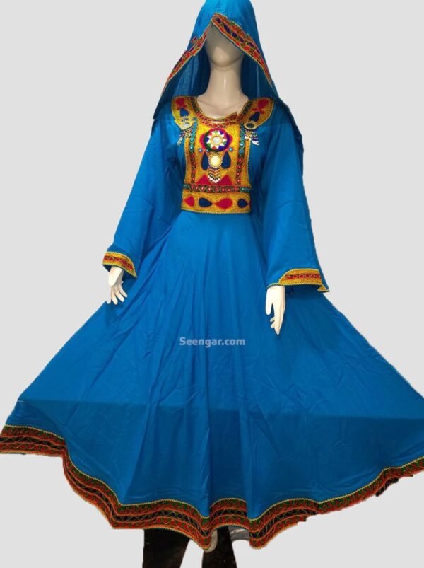 Clear Turquoise Afghan Dress