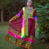 Deep Purple Full-Length Afghani Dress
