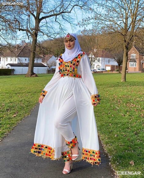 Modern White Mirror Dress - Image 3