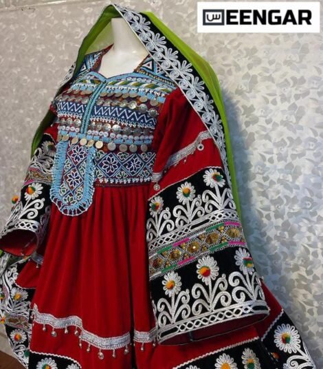 Traditional Kuchi Multi Frock Dress - Image 3