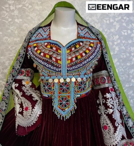 Libas E Sharbati Multi Frock Kuchi Dress - Image 4