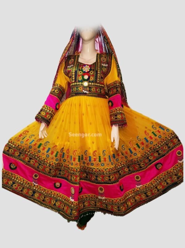 Yellow Garnet Afghan Dress